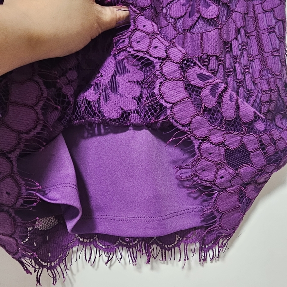 Add On $5 - Purple Lace Party Dress - Picture 6 of 14